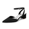 Women's Silk Satin With Closed Toe Ankle Strap Chunky Heel Evening Shoes