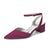 Women's Silk Satin With Closed Toe Ankle Strap Chunky Heel Evening Shoes