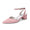 Women's Silk Satin With Closed Toe Ankle Strap Chunky Heel Evening Shoes