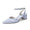Women's Silk Satin With Closed Toe Ankle Strap Chunky Heel Evening Shoes