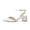 Women's Silk Satin With Closed Toe Ankle Strap Chunky Heel Evening Shoes With Rhinestone