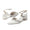 Women's Silk Satin With Closed Toe Ankle Strap Chunky Heel Evening Shoes With Rhinestone