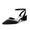 Women's Silk Satin With Closed Toe Ankle Strap Chunky Heel Evening Shoes With Rhinestone