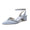 Women's Silk Satin With Closed Toe Ankle Strap Chunky Heel Evening Shoes With Rhinestone