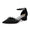 Women's Silk Satin With Closed Toe Ankle Strap Chunky Heel Evening Shoes With Pearl