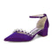 Women's Silk Satin With Closed Toe Ankle Strap Chunky Heel Evening Shoes With Pearl
