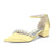 Women's Silk Satin With Closed Toe Ankle Strap Chunky Heel Evening Shoes With Pearl