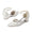 Women's Silk Satin With Closed Toe Ankle Strap Chunky Heel Evening Shoes With Pearl