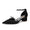 Women's Silk Satin With Closed Toe Ankle Strap Chunky Heel Evening Shoes With Pearl