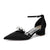 Women's Silk Satin With Closed Toe Ankle Strap Chunky Heel Evening Shoes With Pearl