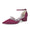 Women's Silk Satin With Closed Toe Ankle Strap Chunky Heel Evening Shoes With Pearl