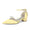 Women's Silk Satin With Closed Toe Ankle Strap Chunky Heel Evening Shoes With Pearl