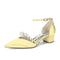 Women's Silk Satin With Closed Toe Ankle Strap Chunky Heel Evening Shoes With Pearl