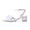 Women's Silk Satin With Closed Toe Ankle Strap Chunky Heel Evening Shoes With Beading