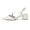 Women's Silk Satin With Closed Toe Ankle Strap Chunky Heel Evening Shoes With Pleats