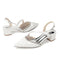 Women's Silk Satin With Closed Toe Ankle Strap Chunky Heel Evening Shoes With Pleats