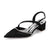 Women's Silk Satin With Closed Toe Ankle Strap Chunky Heel Evening Shoes With Pleats