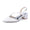 Women's Silk Satin With Closed Toe Ankle Strap Chunky Heel Evening Shoes With Pleats