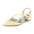 Women's Silk Satin With Closed Toe Ankle Strap Chunky Heel Evening Shoes With Pleats