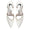 Women's Silk Satin With Closed Toe Ankle Strap Chunky Heel Evening Shoes With Rhinestone & Bowknot
