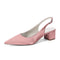 Women's Silk Satin With Closed Toe Ankle Strap Chunky Heel Evening Shoes