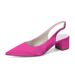 Women's Silk Satin With Closed Toe Ankle Strap Chunky Heel Evening Shoes