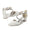 Women's Silk Satin With Closed Toe Ankle Strap Chunky Heel Evening Shoes With Rhinestone