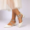 Women's Silk Satin With Closed Toe Ankle Strap Chunky Heel Evening Shoes With Rhinestone