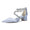 Women's Silk Satin With Closed Toe Ankle Strap Chunky Heel Evening Shoes With Rhinestone