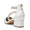 Women's Silk Satin With Closed Toe Ankle Strap Chunky Heel Evening Shoes With Rhinestone