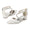 Women's Silk Satin With Closed Toe Ankle Strap Chunky Heel Evening Shoes With Rhinestone