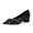 Women's Silk Satin With Closed Toe Ankle Strap Chunky Heel Evening Shoes With Bowknot