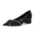 Women's Silk Satin With Closed Toe Ankle Strap Chunky Heel Evening Shoes With Bowknot