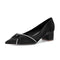 Women's Silk Satin With Closed Toe Ankle Strap Chunky Heel Evening Shoes With Bowknot