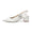 Women's Silk Satin With Closed Toe Ankle Strap Chunky Heel Evening Shoes With 3D Flower