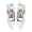 Women's Silk Satin With Closed Toe Ankle Strap Chunky Heel Evening Shoes With 3D Flower