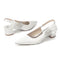 Women's Silk Satin With Closed Toe Ankle Strap Chunky Heel Evening Shoes With 3D Flower