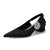 Women's Silk Satin With Closed Toe Ankle Strap Chunky Heel Evening Shoes With 3D Flower