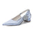 Women's Silk Satin With Closed Toe Ankle Strap Chunky Heel Evening Shoes With 3D Flower