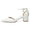 Women's Silk Satin With Closed Toe Ankle Strap Chunky Heel Evening Shoes With Rhinestone