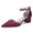 Women's Silk Satin With Closed Toe Ankle Strap Chunky Heel Evening Shoes With Rhinestone