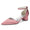 Women's Silk Satin With Closed Toe Ankle Strap Chunky Heel Evening Shoes With Rhinestone