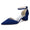 Women's Silk Satin With Closed Toe Ankle Strap Chunky Heel Evening Shoes With Rhinestone