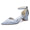 Women's Silk Satin With Closed Toe Ankle Strap Chunky Heel Evening Shoes With Rhinestone