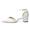 Women's  Silk Satin With Pearl Ankle Strap Closed Toe Chunky Heel Evening Shoes