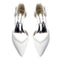 Women's  Silk Satin With Pearl Ankle Strap Closed Toe Chunky Heel Evening Shoes