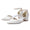 Women's  Silk Satin With Pearl Ankle Strap Closed Toe Chunky Heel Evening Shoes