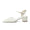Women's Lace Silk Satin With Ankle Strap Closed Toe Chunky Heel Evening Shoes