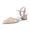 Women's Lace Silk Satin With Ankle Strap Closed Toe Chunky Heel Evening Shoes