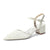 Women's Lace Silk Satin With Ankle Strap Closed Toe Chunky Heel Evening Shoes